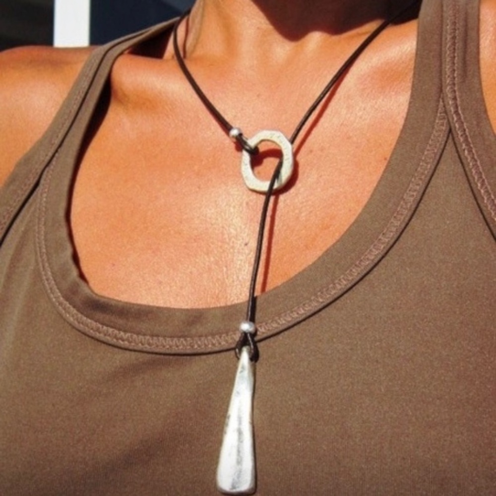 1 LEFT! Boho leather wrap necklace or bracelet